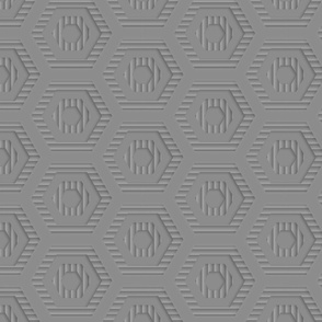 Abstract Hexagon Grey