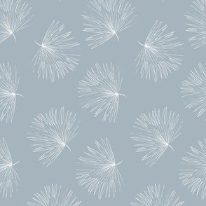 SMALL Freehand Fan Palm - soft grey blue