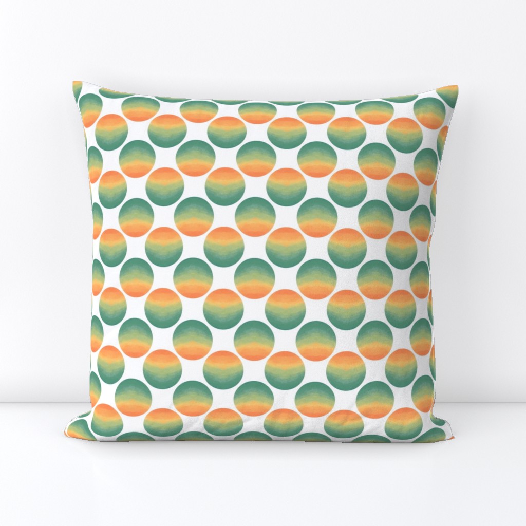 Gradient Green and Peach Circles small scale