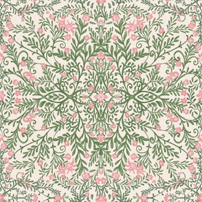 Intricate Botanical (Pink and Green)