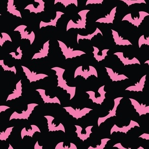 Pink Black Bats Pastel Goth - M