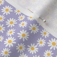 SMALL daisy print fabric - daisies, daisy fabric, baby fabric, spring fabric, baby girl, earthy - purple