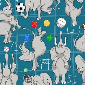 Elephants Play Ball | Blue Green Ocean