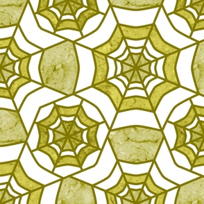 Web Deco- Marble Textured Geometric- White Citron- Large Scale