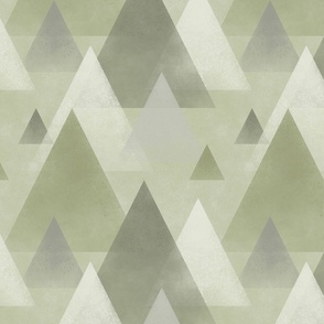 misty mountains, sage, olive green, gray