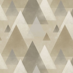 Misty mountains, beige, taupe and gray