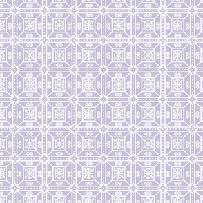 Mosaic Tile lavender with white