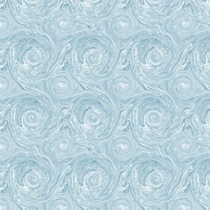 Swirls in Blue and White