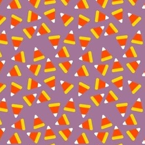 Candy Corn on lavender