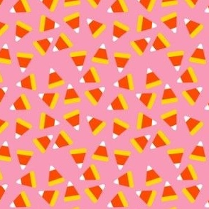 Candy Corn on pink