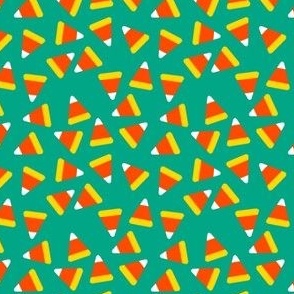 Candy Corn on teal