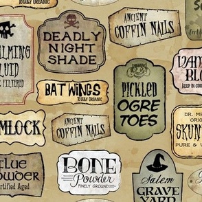 Halloween Potions Labels