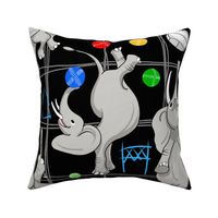 Elephants Play Ball | Jumbo | Black