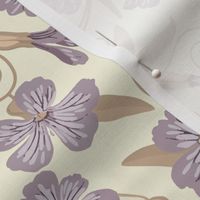 Delicate Blooms-Purple and Brown