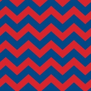 Chevron Pattern - Fiery Red and Blue