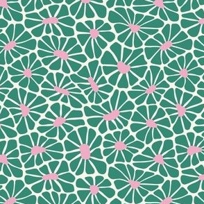 Woodstock - green & pink small
