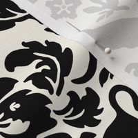 Black Cat Damask - Everyday Version