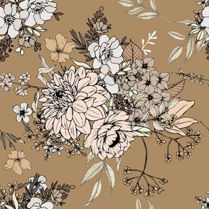 August Floral Fall Beige