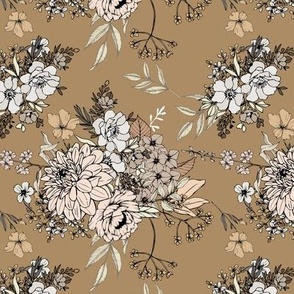 August Floral Fall Beige Small