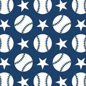 Baseball Softball Stars - Navy Small