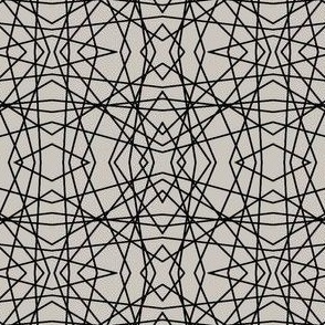Geometric Spiderweb black on gray