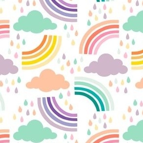 Rainbow Weather - White Small