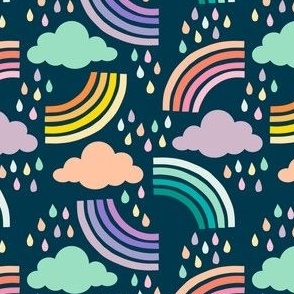 Rainbow Weather - Navy Small