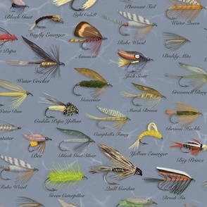 Vintage Fishing Fabric, Wallpaper and Home Decor