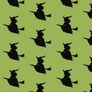 Witches take Flight in candy apple green