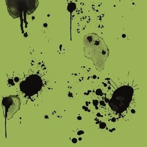 Splatters and Stains in Candy Apple Green