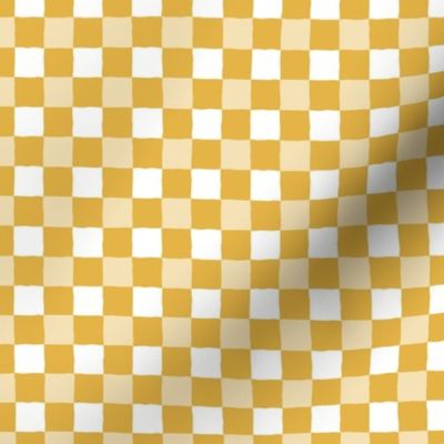 irregular gingham mustard yellow