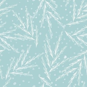 Holiday christmas fir trees ice blue by jac slade