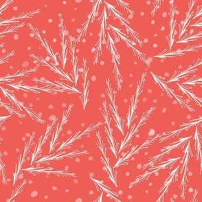 Holiday christmas fir trees retro red by jac slade