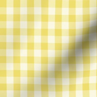 Garden Party Picnic Gingham check buttercup yellow by Jac Slade