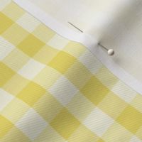 Garden Party Picnic Gingham check buttercup yellow by Jac Slade