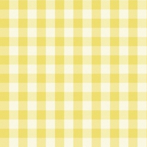 Garden Party Picnic Gingham check buttercup yellow by Jac Slade