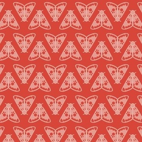 Small - Coral retro butterfly pattern