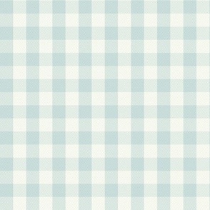 Garden Party Picnic Gingham check Seaglass blue by Jac Slade