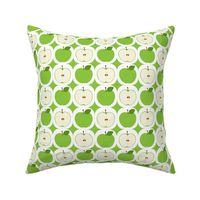 One green apple, half green apple (Medium) Fabric