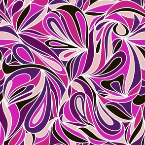 Abstract swirls Purple pink 12x12