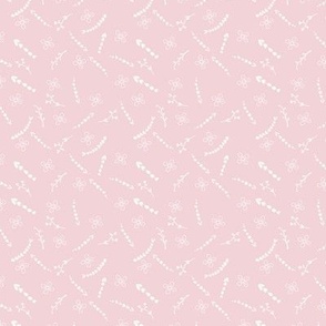 Holiday Picnic floral sky cotton candy pink by Jac Slade