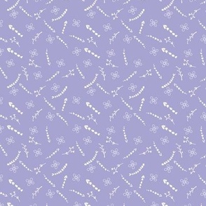 Holiday Picnic floral sky lilac mauve by Jac Slade