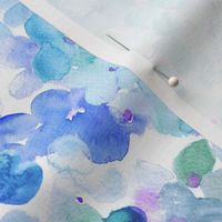 watercolor blue hydrangea pattern