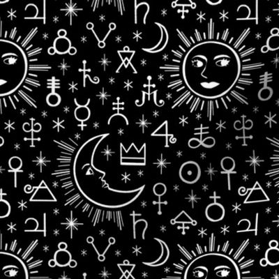Alchemy Symbols Black