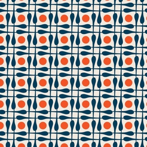Abstract dots in  blue&orange
