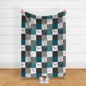 Custom Teal Be Brave Little One - black/grey/teal(darker shade)