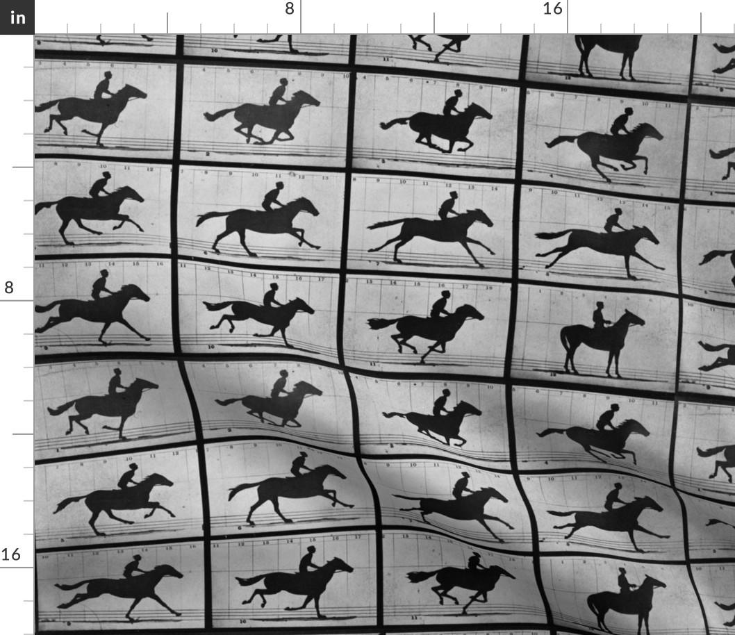 The　Motion　Horse　in　Fabric　Spoonflower