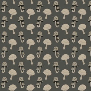 Stacked Mushrooms - Gray