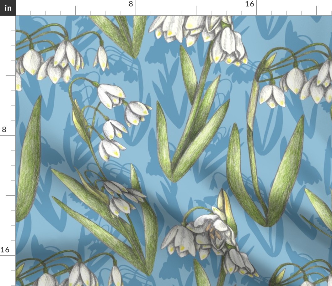 Lilies-of-the-Valley Blue (Medium Scale)