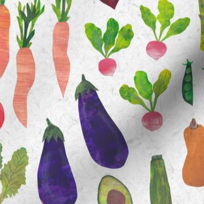 Papercut Collage Vegetables Garden Vegan Medium Scale